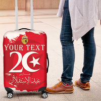 Personalised Tunisia Independence Day Luggage Cover 69th Anniversary - Flag Map