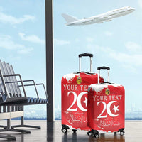 Personalised Tunisia Independence Day Luggage Cover 69th Anniversary - Flag Map