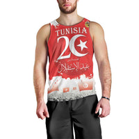 Personalised Tunisia Independence Day Men Tank Top 69th Anniversary - Flag Map