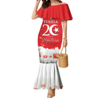 Personalised Tunisia Independence Day Mermaid Dress 69th Anniversary - Flag Map