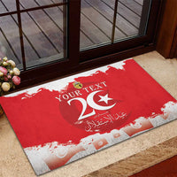 Personalised Tunisia Independence Day Rubber Doormat 69th Anniversary - Flag Map