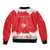 Personalised Tunisia Independence Day Sleeve Zip Bomber Jacket 69th Anniversary - Flag Map