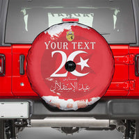 Personalised Tunisia Independence Day Spare Tire Cover 69th Anniversary - Flag Map