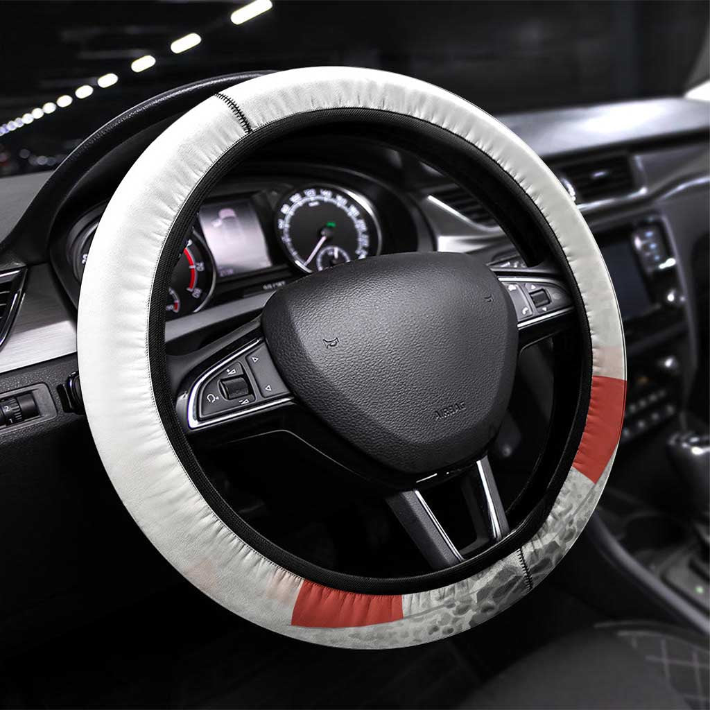 Tunisia Independence Day Steering Wheel Cover 69th Anniversary - Flag Map