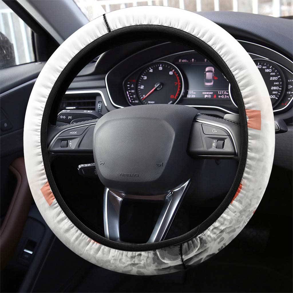 Tunisia Independence Day Steering Wheel Cover 69th Anniversary - Flag Map