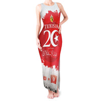 Personalised Tunisia Independence Day Tank Maxi Dress 69th Anniversary - Flag Map