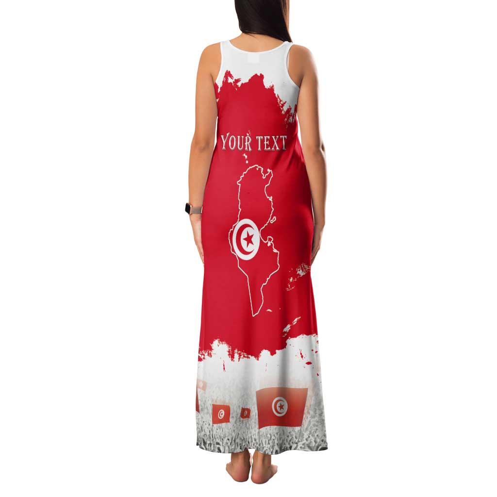Personalised Tunisia Independence Day Tank Maxi Dress 69th Anniversary - Flag Map