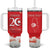 Personalised Tunisia Independence Day Tumbler With Handle 69th Anniversary - Flag Map