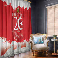 Personalised Tunisia Independence Day Window Curtain 69th Anniversary - Flag Map - Wonder Print Shop