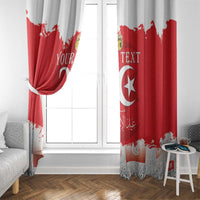 Personalised Tunisia Independence Day Window Curtain 69th Anniversary - Flag Map - Wonder Print Shop