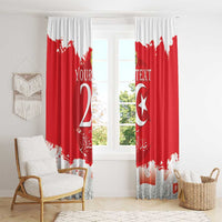 Personalised Tunisia Independence Day Window Curtain 69th Anniversary - Flag Map - Wonder Print Shop