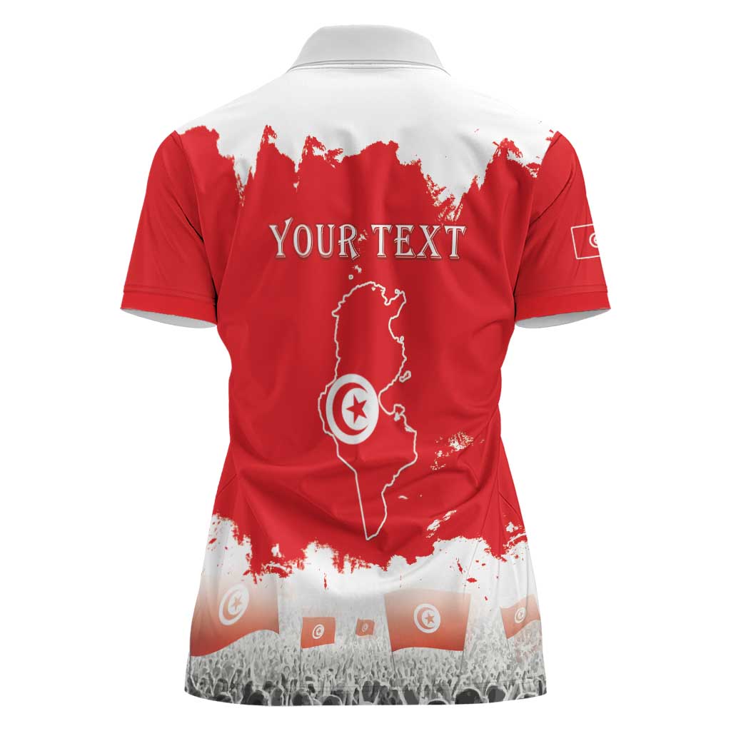 Personalised Tunisia Independence Day Women Polo Shirt 69th Anniversary - Flag Map - Wonder Print Shop