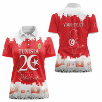 Personalised Tunisia Independence Day Women Polo Shirt 69th Anniversary - Flag Map - Wonder Print Shop