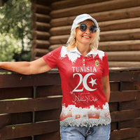Personalised Tunisia Independence Day Women Polo Shirt 69th Anniversary - Flag Map - Wonder Print Shop