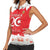 Personalised Tunisia Independence Day Women Sleeveless Polo Shirt 69th Anniversary - Flag Map - Wonder Print Shop