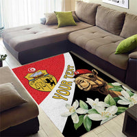 Personalised Tunisia Area Rug Camelus Dromedarius With Jasmine
