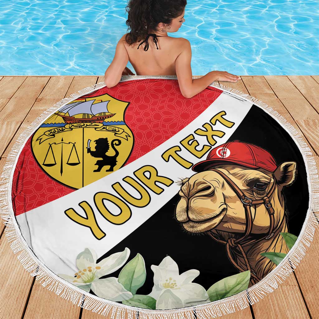 Personalised Tunisia Beach Blanket Camelus Dromedarius With Jasmine