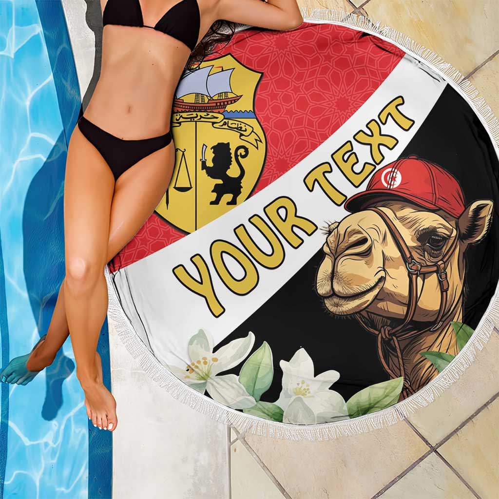 Personalised Tunisia Beach Blanket Camelus Dromedarius With Jasmine