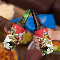 Personalised Tunisia 4 in 1 Can Cooler Tumbler Camelus Dromedarius With Jasmine