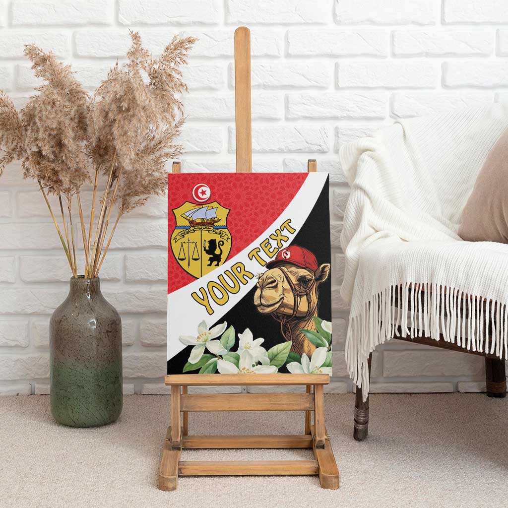 Personalised Tunisia Canvas Wall Art Camelus Dromedarius With Jasmine