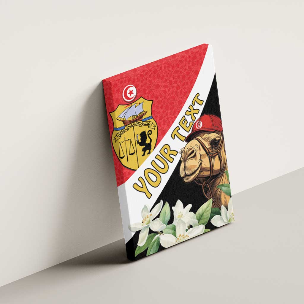 Personalised Tunisia Canvas Wall Art Camelus Dromedarius With Jasmine