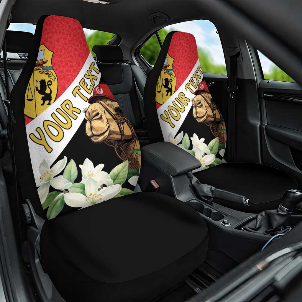 Personalised Tunisia Car Seat Cover Camelus Dromedarius With Jasmine