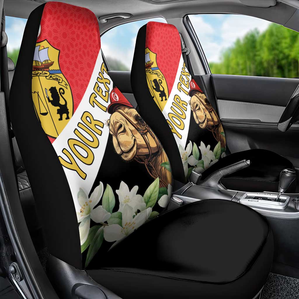 Personalised Tunisia Car Seat Cover Camelus Dromedarius With Jasmine