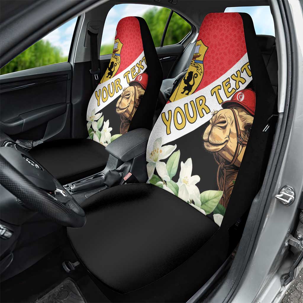 Personalised Tunisia Car Seat Cover Camelus Dromedarius With Jasmine
