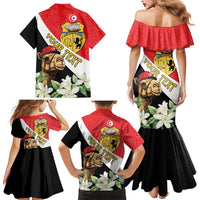 Personalised Tunisia Family Matching Mermaid Dress and Hawaiian Shirt Camelus Dromedarius With Jasmine