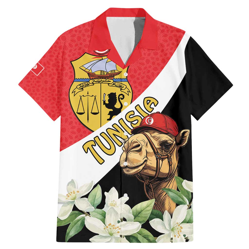 Personalised Tunisia Family Matching Mermaid Dress and Hawaiian Shirt Camelus Dromedarius With Jasmine