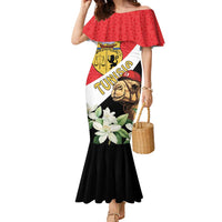 Personalised Tunisia Family Matching Mermaid Dress and Hawaiian Shirt Camelus Dromedarius With Jasmine