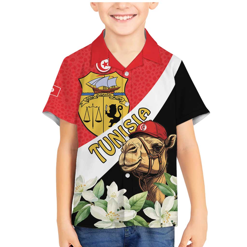 Personalised Tunisia Family Matching Mermaid Dress and Hawaiian Shirt Camelus Dromedarius With Jasmine