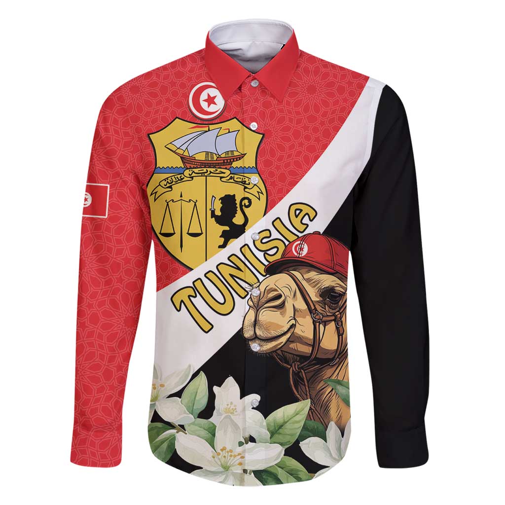 Personalised Tunisia Family Matching Off Shoulder Short Dress and Hawaiian Shirt Camelus Dromedarius With Jasmine