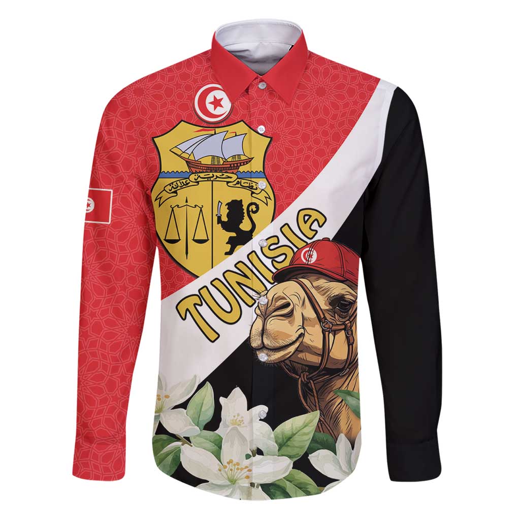Personalised Tunisia Family Matching Puletasi and Hawaiian Shirt Camelus Dromedarius With Jasmine