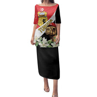 Personalised Tunisia Family Matching Puletasi and Hawaiian Shirt Camelus Dromedarius With Jasmine