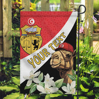 Personalised Tunisia Garden Flag Camelus Dromedarius With Jasmine