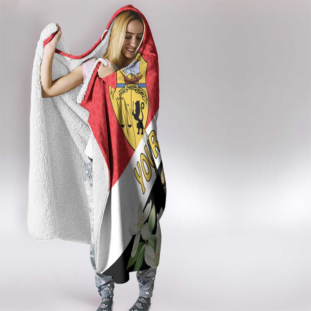 Personalised Tunisia Hooded Blanket Camelus Dromedarius With Jasmine