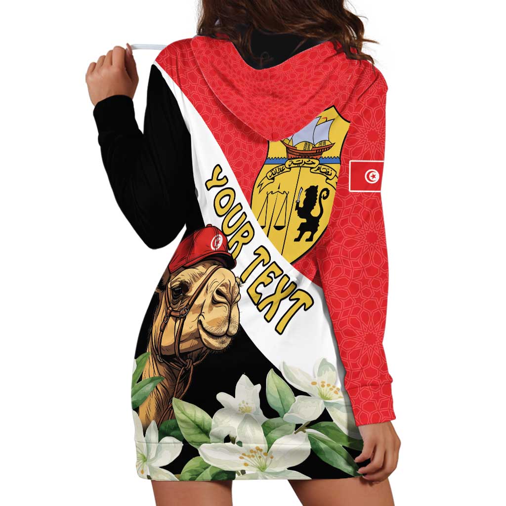 Personalised Tunisia Hoodie Dress Camelus Dromedarius With Jasmine