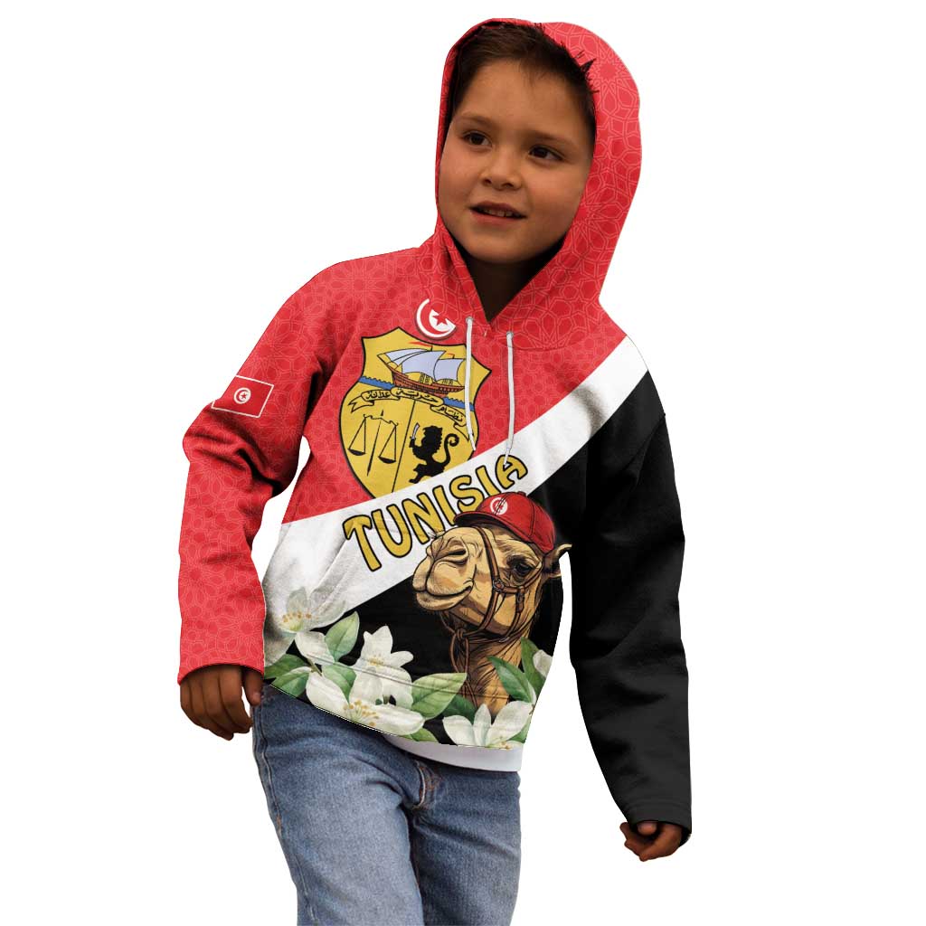 Personalised Tunisia Kid Hoodie Camelus Dromedarius With Jasmine