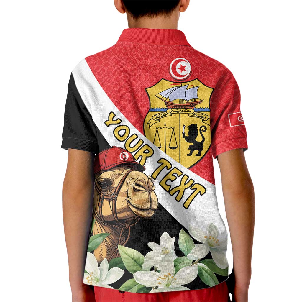 Personalised Tunisia Kid Polo Shirt Camelus Dromedarius With Jasmine