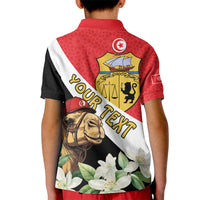 Personalised Tunisia Kid Polo Shirt Camelus Dromedarius With Jasmine