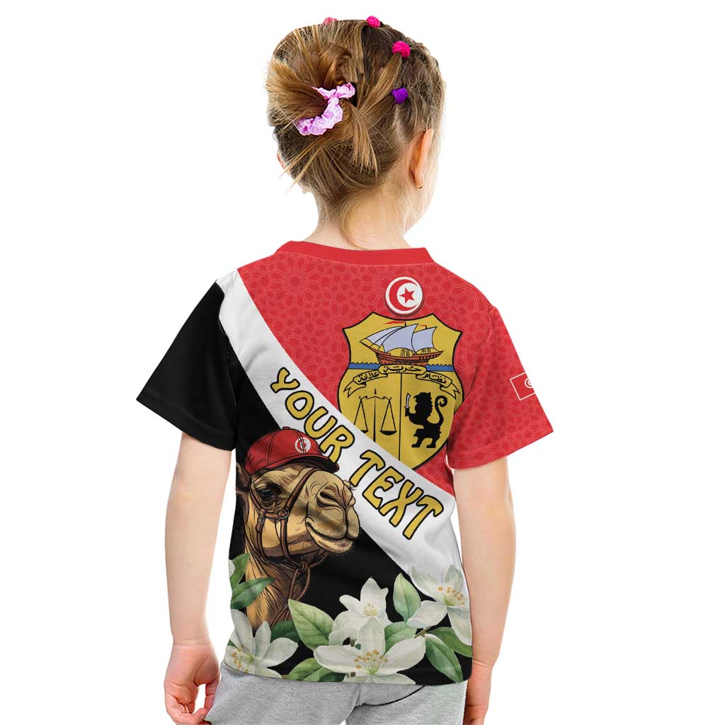 Personalised Tunisia Kid T Shirt Camelus Dromedarius With Jasmine