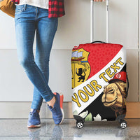 Personalised Tunisia Luggage Cover Camelus Dromedarius With Jasmine