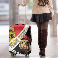 Personalised Tunisia Luggage Cover Camelus Dromedarius With Jasmine