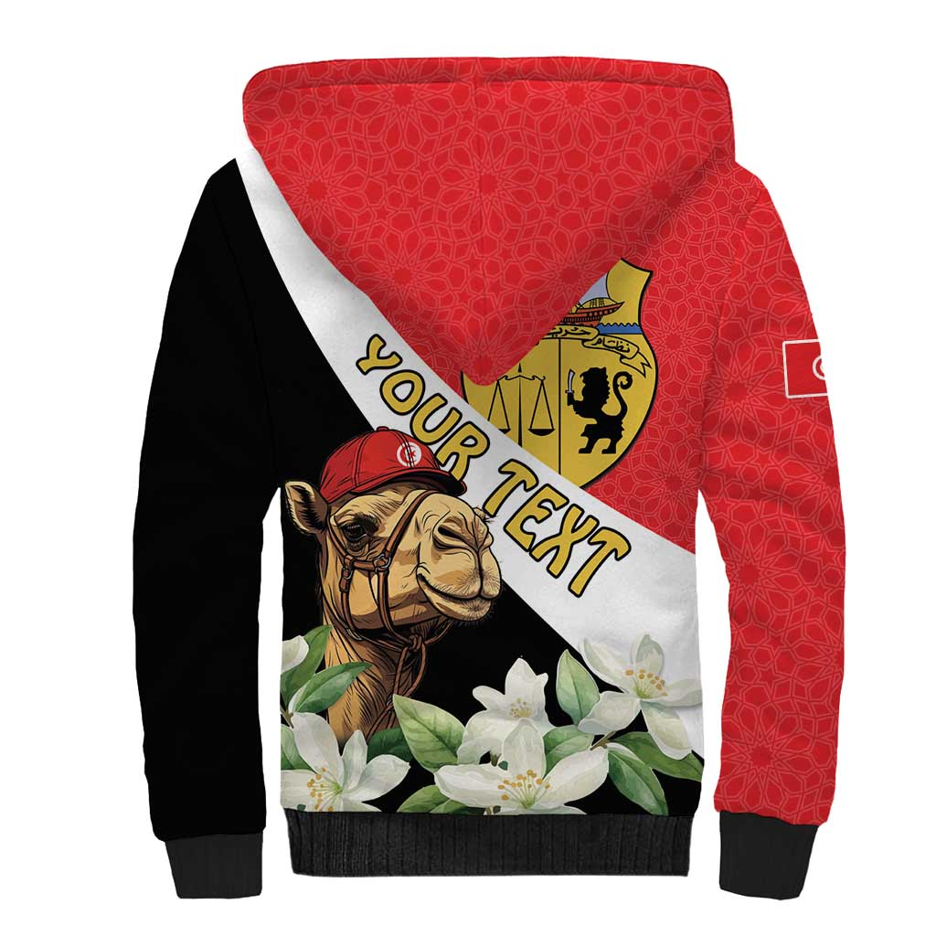 Personalised Tunisia Sherpa Hoodie Camelus Dromedarius With Jasmine