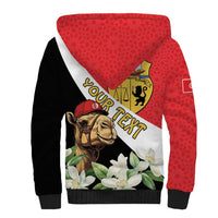 Personalised Tunisia Sherpa Hoodie Camelus Dromedarius With Jasmine