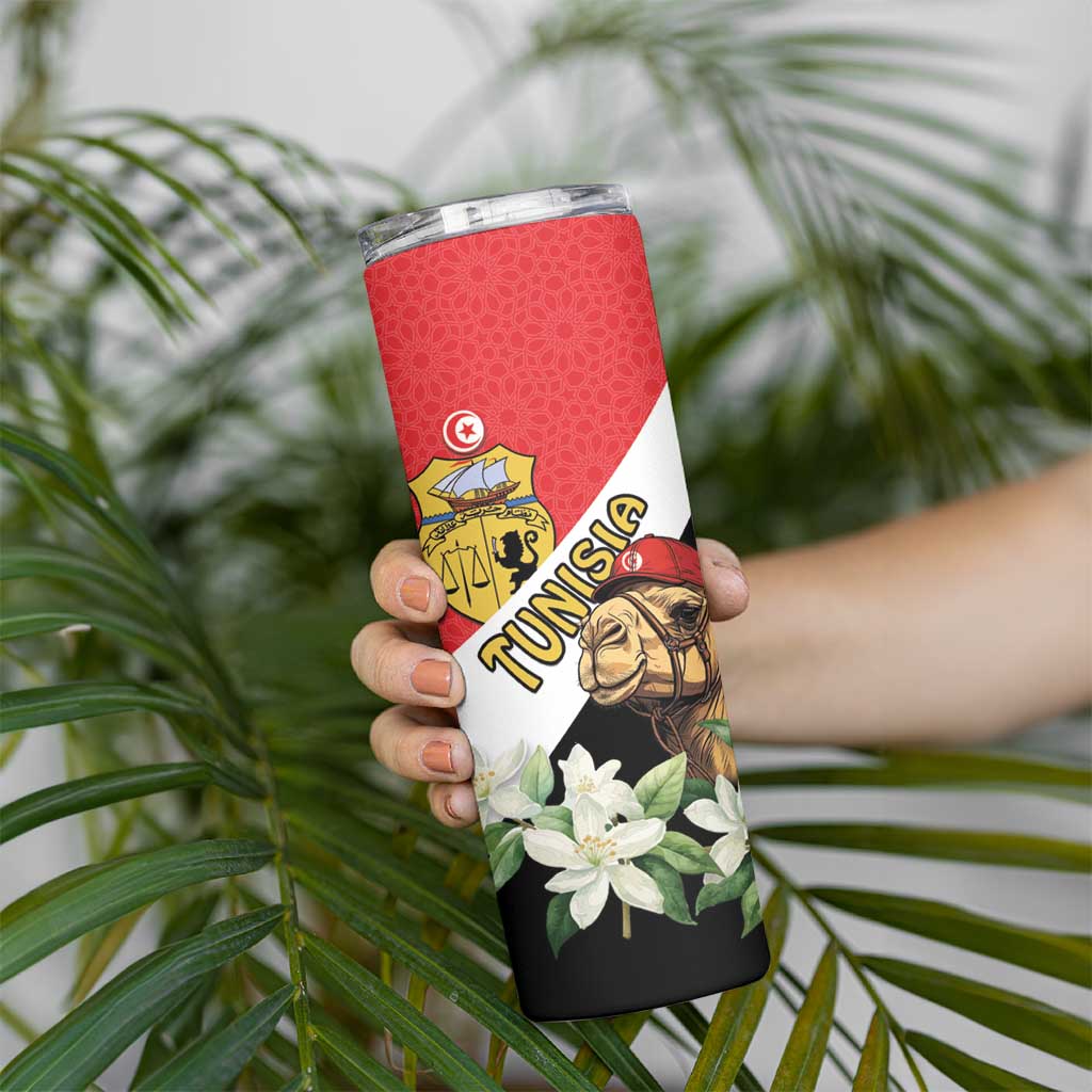 Personalised Tunisia Skinny Tumbler Camelus Dromedarius With Jasmine