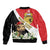 Personalised Tunisia Sleeve Zip Bomber Jacket Camelus Dromedarius With Jasmine