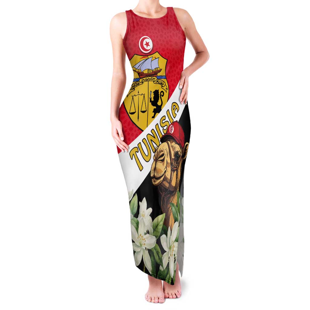 Personalised Tunisia Tank Maxi Dress Camelus Dromedarius With Jasmine