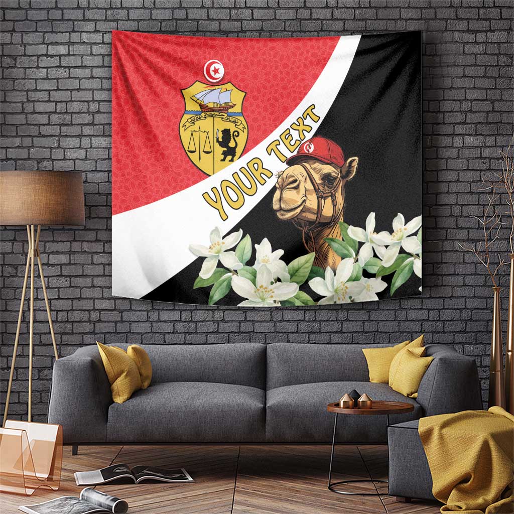Personalised Tunisia Tapestry Camelus Dromedarius With Jasmine